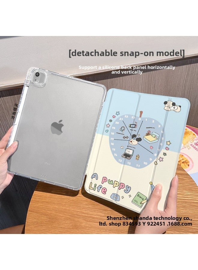 【Silicone X Lock Buckle Split】 Applicable To Ipadmini6/7 Protective Cover Air4/5/6 30% Anti-fall 10th Generation-Color:Buckle Split-horizontal And Vertical Support-silicone 70% Off Style + Pen Slot 【dd6215 Apple Wall Clock】-Applicable Models:Ipad Pro 2021 Full Screen ( 11inch )
